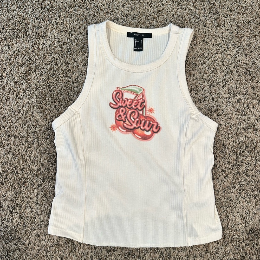 Sweet & Sour Cherry Graphic Tee Forever 21